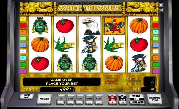 Игровой автомат Aztec Treasure - завоюй сокровища ацтеков в казино Вулкан