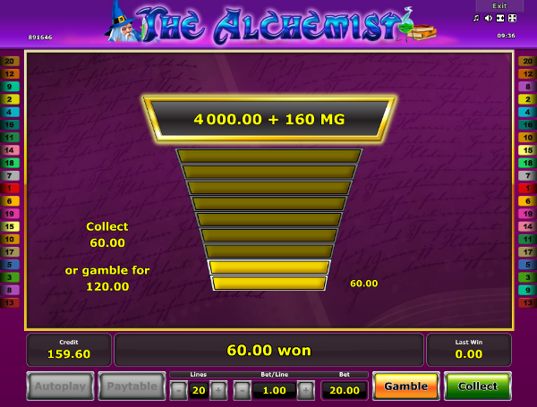 Игровой автомат The Alchemist - превращение свинца в золото