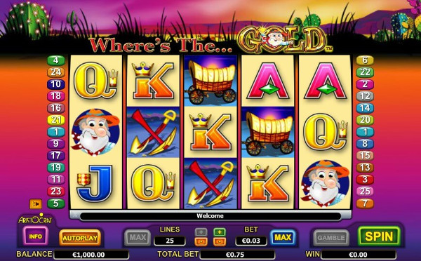 Игровой автомат Where's the Gold - поиски золота в казино Вулкан Ставка