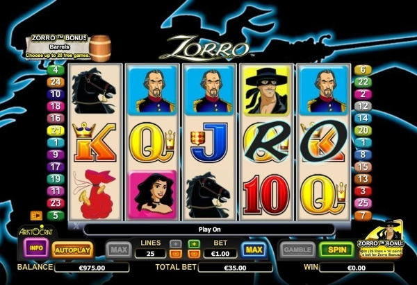 Игровой автомат Zorro - примерь на себя роль героя в казино Вулкан Россия
