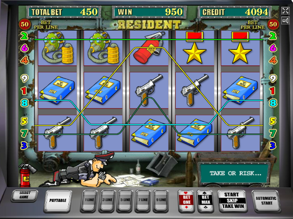Игровой автомат Resident - заработай шпионом в казино Slotozal 777
