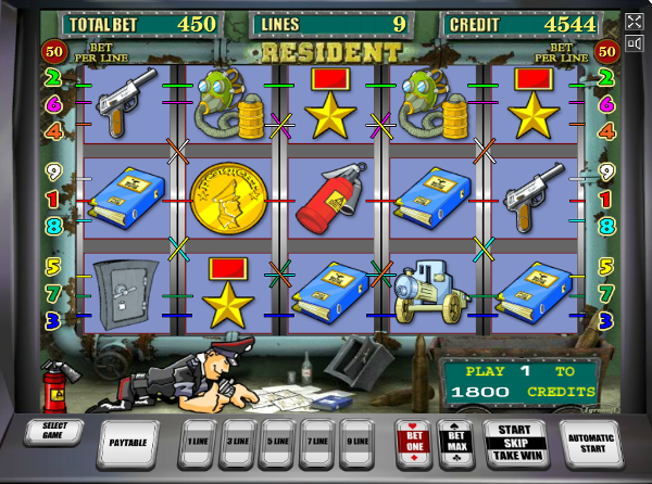 Игровой автомат Resident - заработай шпионом в казино Slotozal 777