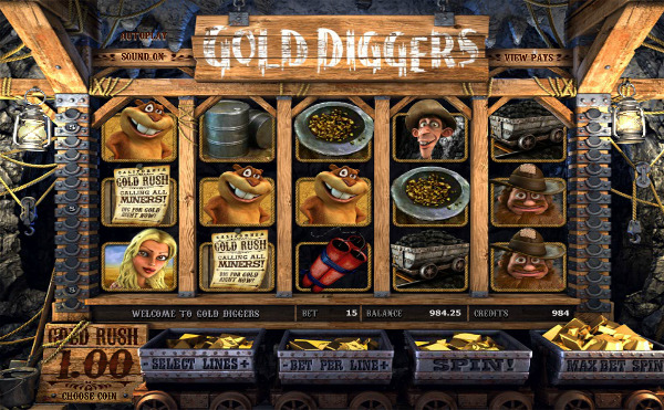 Игровой автомат Gold Diggers - слот золотоискателей в казино Вулкан Платинум