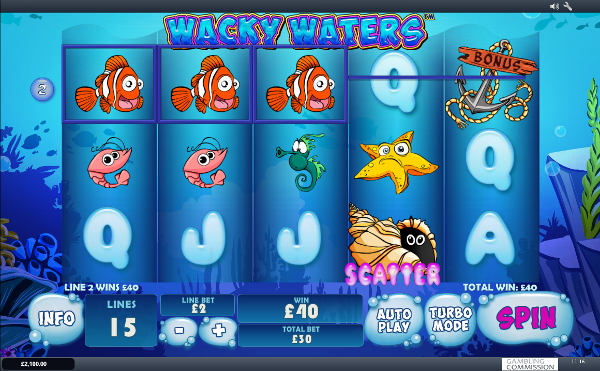 Игровой автомат Wacky Waters - необычные выигрыши в казино Вулкан Platinum