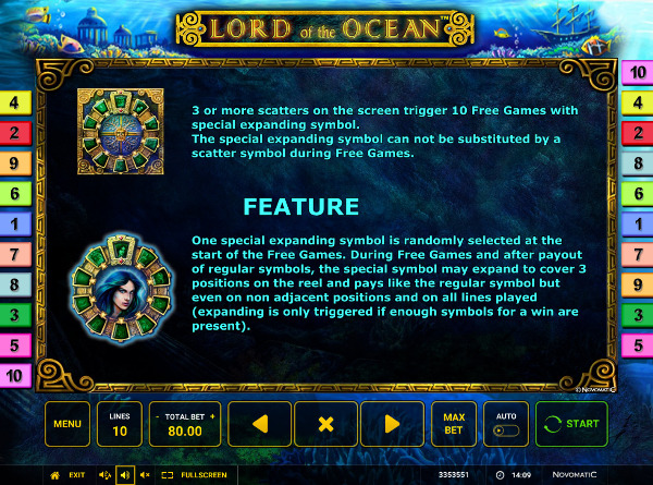 Игровой автомат Lord Of The Ocean - сокровища затонувших кораблей в казино Вулкан