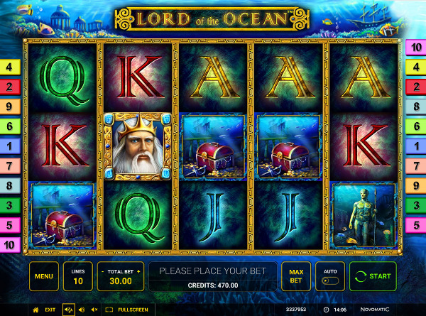 Игровой автомат Lord Of The Ocean - сокровища затонувших кораблей в казино Вулкан