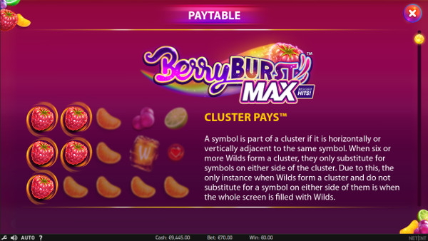 Игровой автомат Berryburst Max - по крупному побеждай в GMSlots казино онлайн